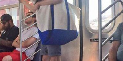 紐約地鐵禁寵物 主人索性袋著跑